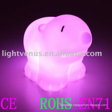 Hot sale beautiful pvc soft gum material battery power supply led night light